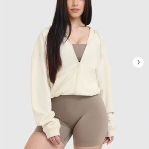 Raw lounge oversized zip hoodie.
